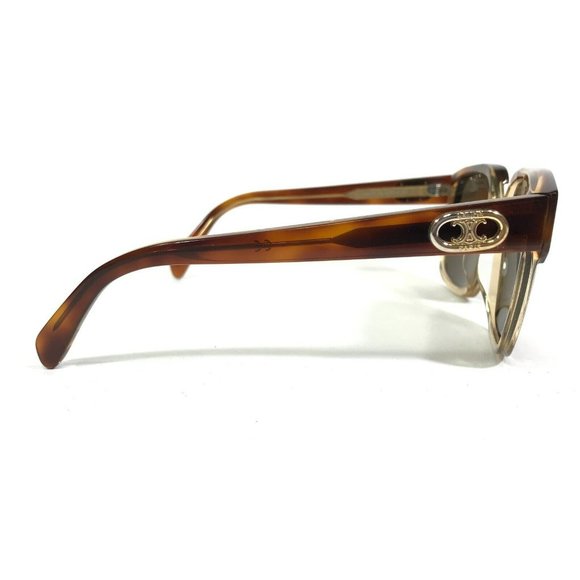 Celine Sunglasses CL40155I 46E Clear Brown Tortoise Frames with Brown Lenses - Picture 3 of 12